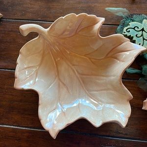 Autumn Leaf Porcelain Decorative Dish, Centerpiece, Candy Dish, Possibilities